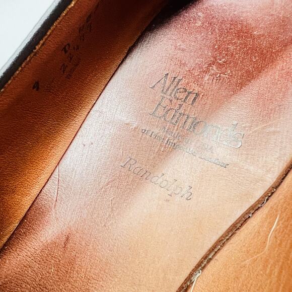 Allen Edmonds Shoes Mens 9 Red Leather Randolph Penny Loafers Dress Slip On main image 8